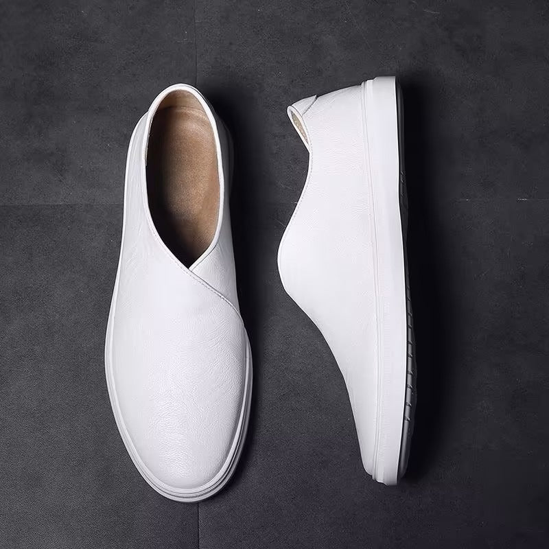 Men's leather casual slip-on shoes