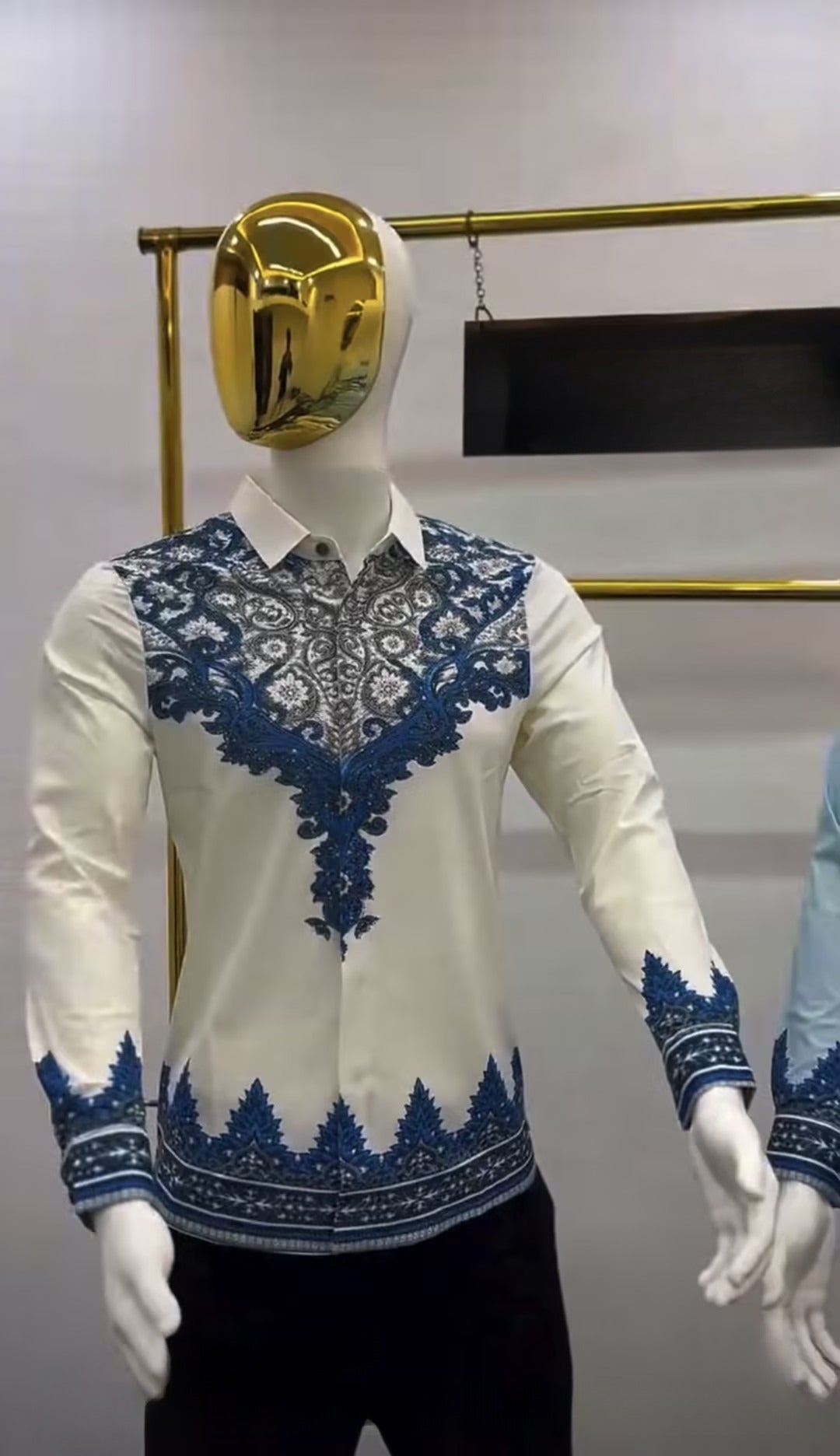 Men's Printed Long-Sleeve Shirt