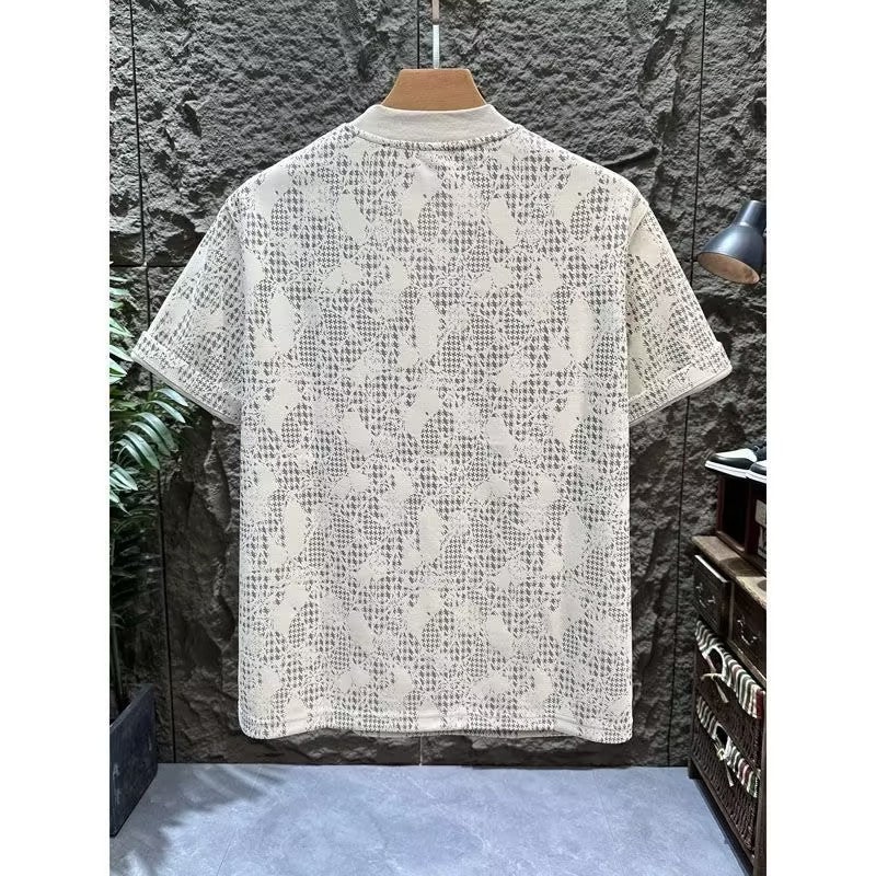 Men's Summer Textured Short-Sleeve T-Shirt
