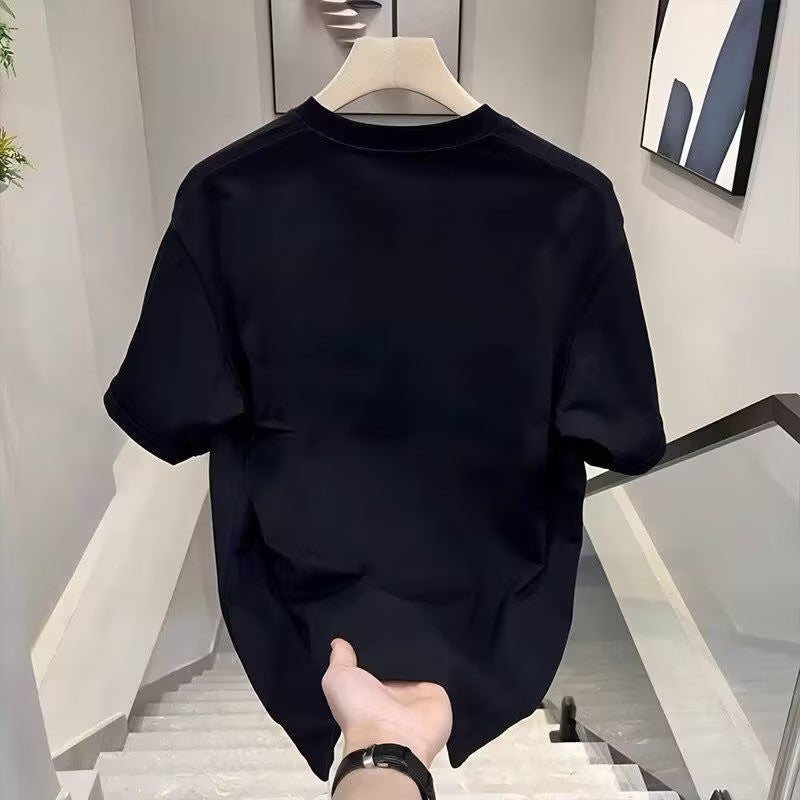 Men's letter print short-sleeved shirt
