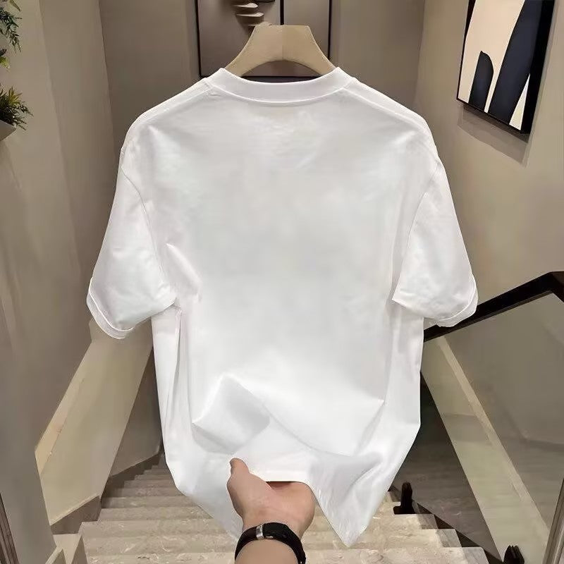 Men's letter print short-sleeved shirt