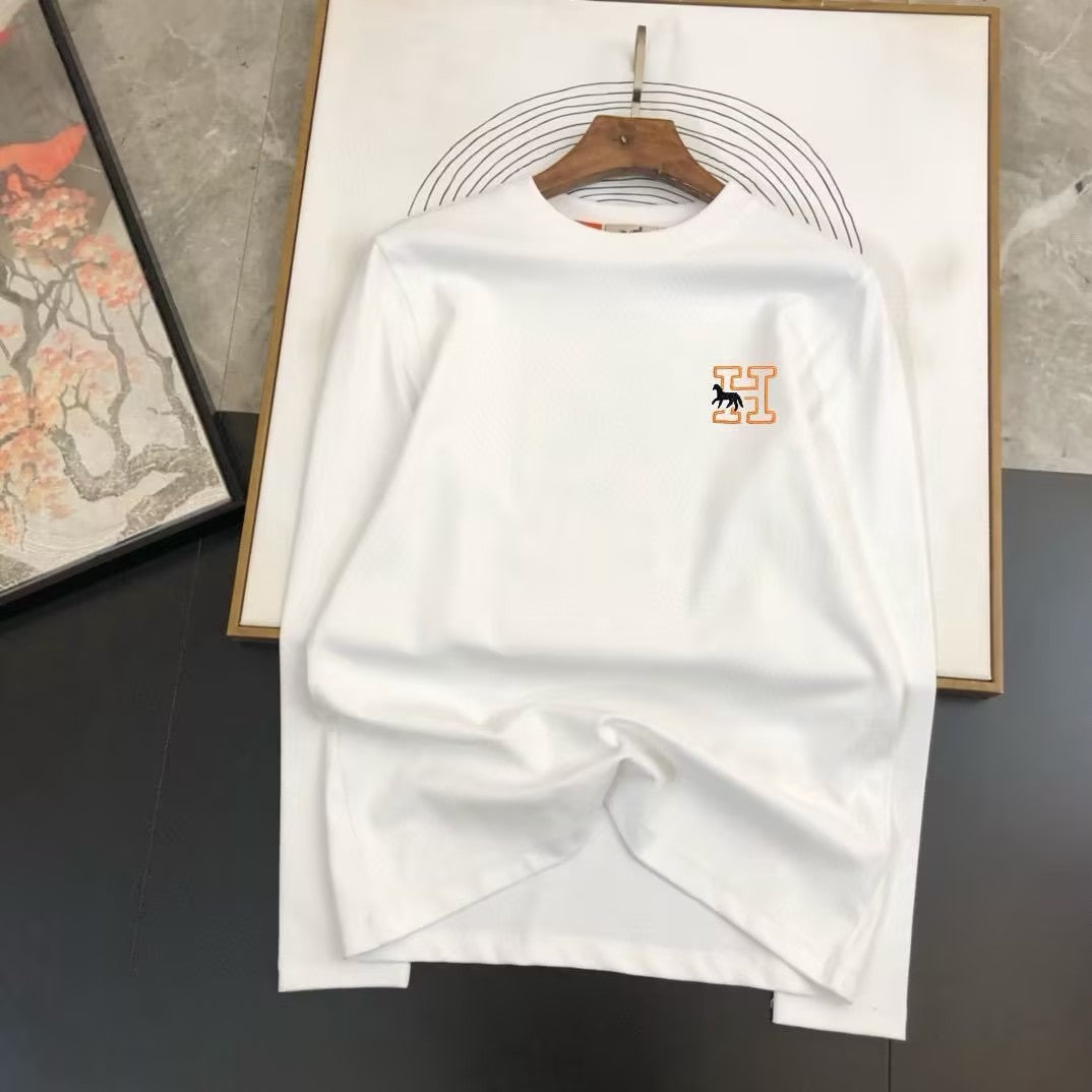Men's Embroidered Letter Long-Sleeve Top