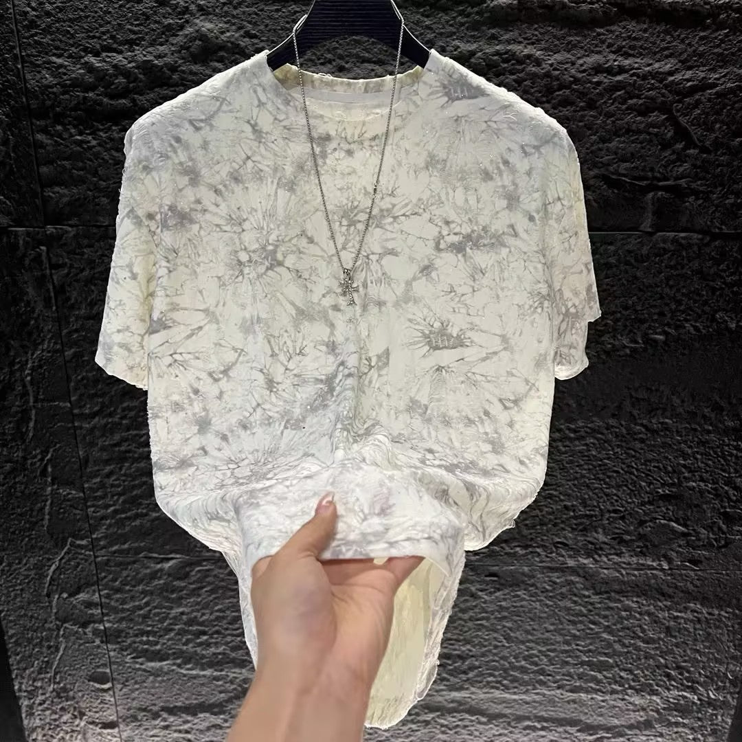 Men's sequined textured T-shirt