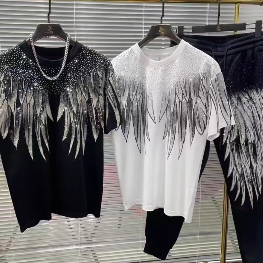 Men's Rhinestone Wings T-shirt