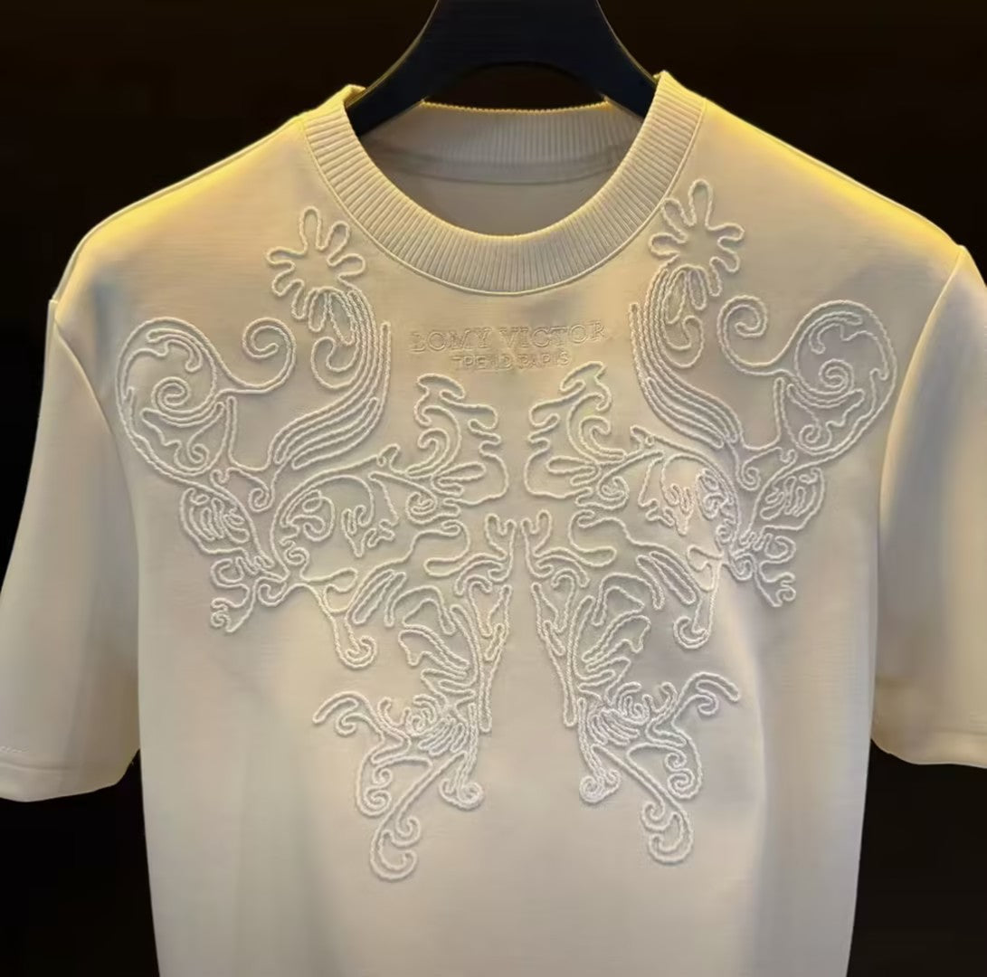 Men's Engraved Textured T-Shirt