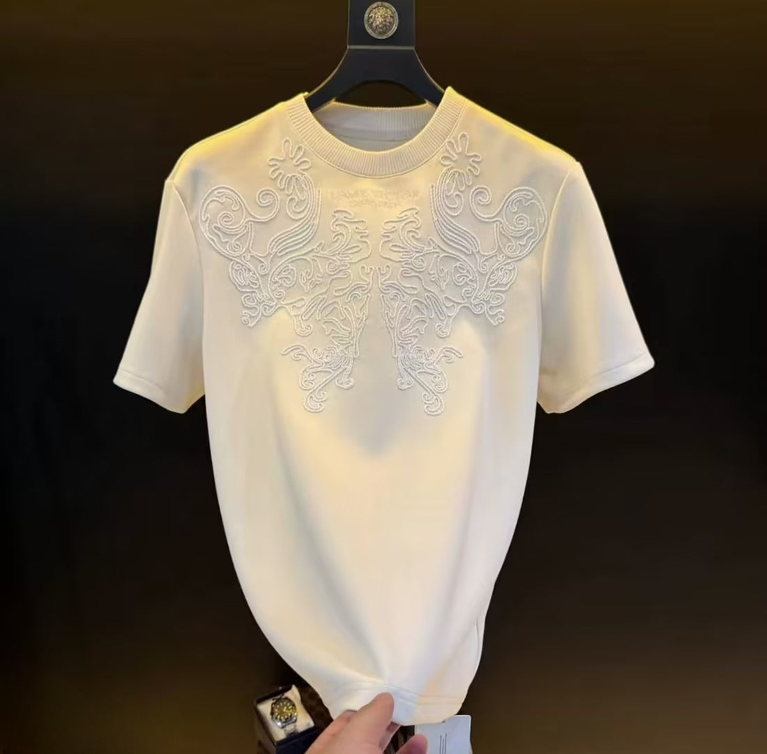 Men's Engraved Textured T-Shirt