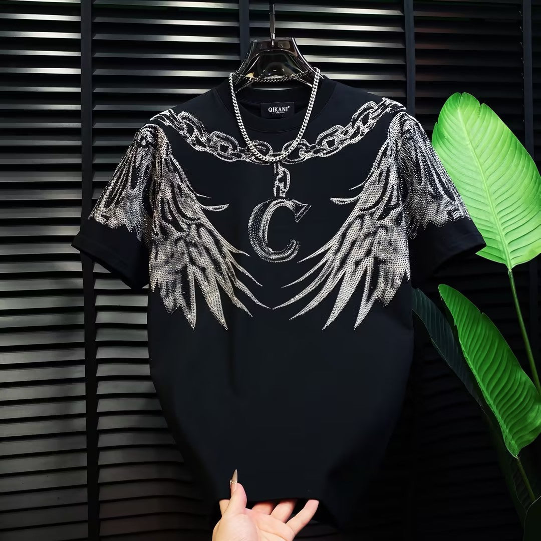 Men's Rhinestone Wing T-shirt