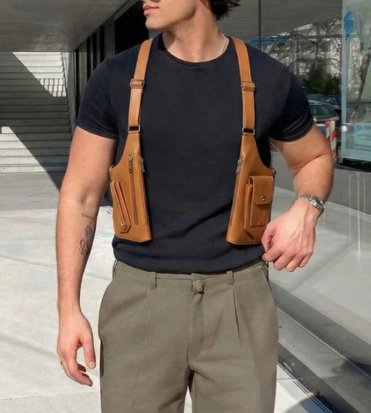 Men's vest-style backpack