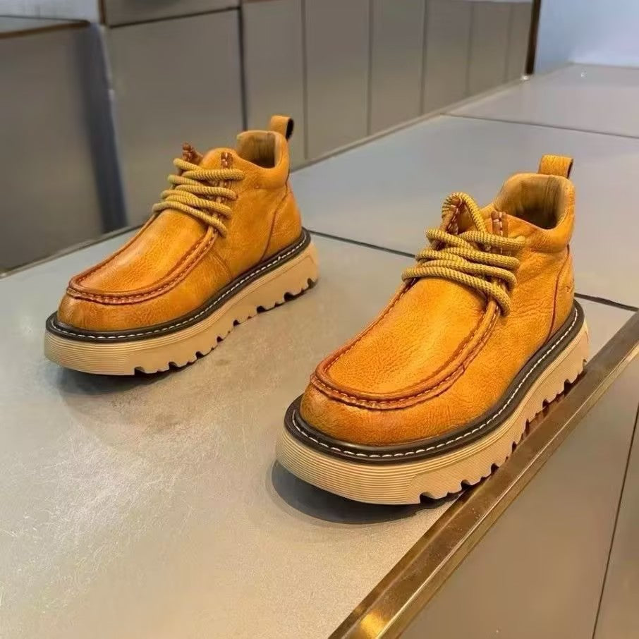 Men's platform comfortable Martin boots