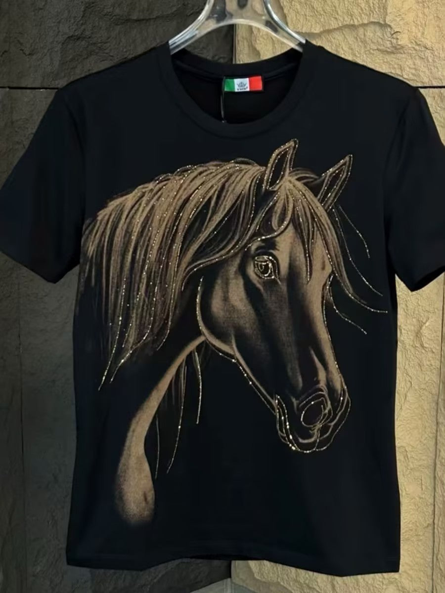 Men's Horse Sequin T-shirt