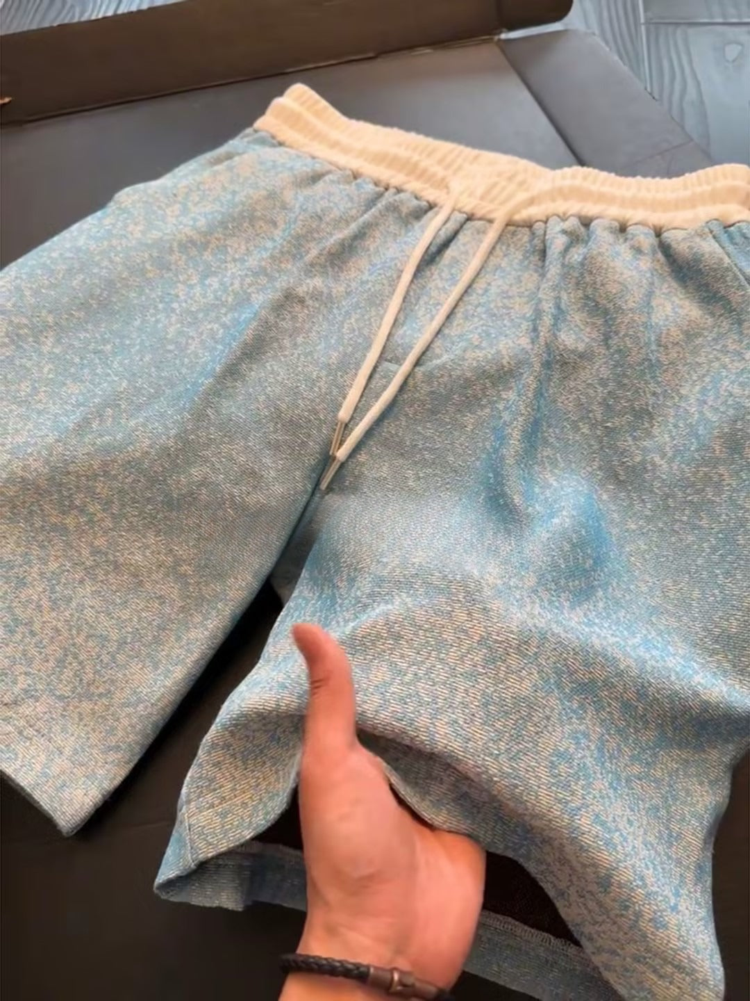 Men's tie-dye athletic shorts