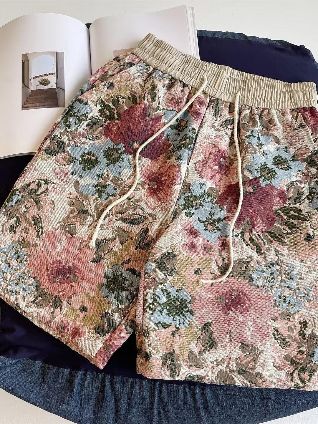 Men's Oil Painting Print Shorts
