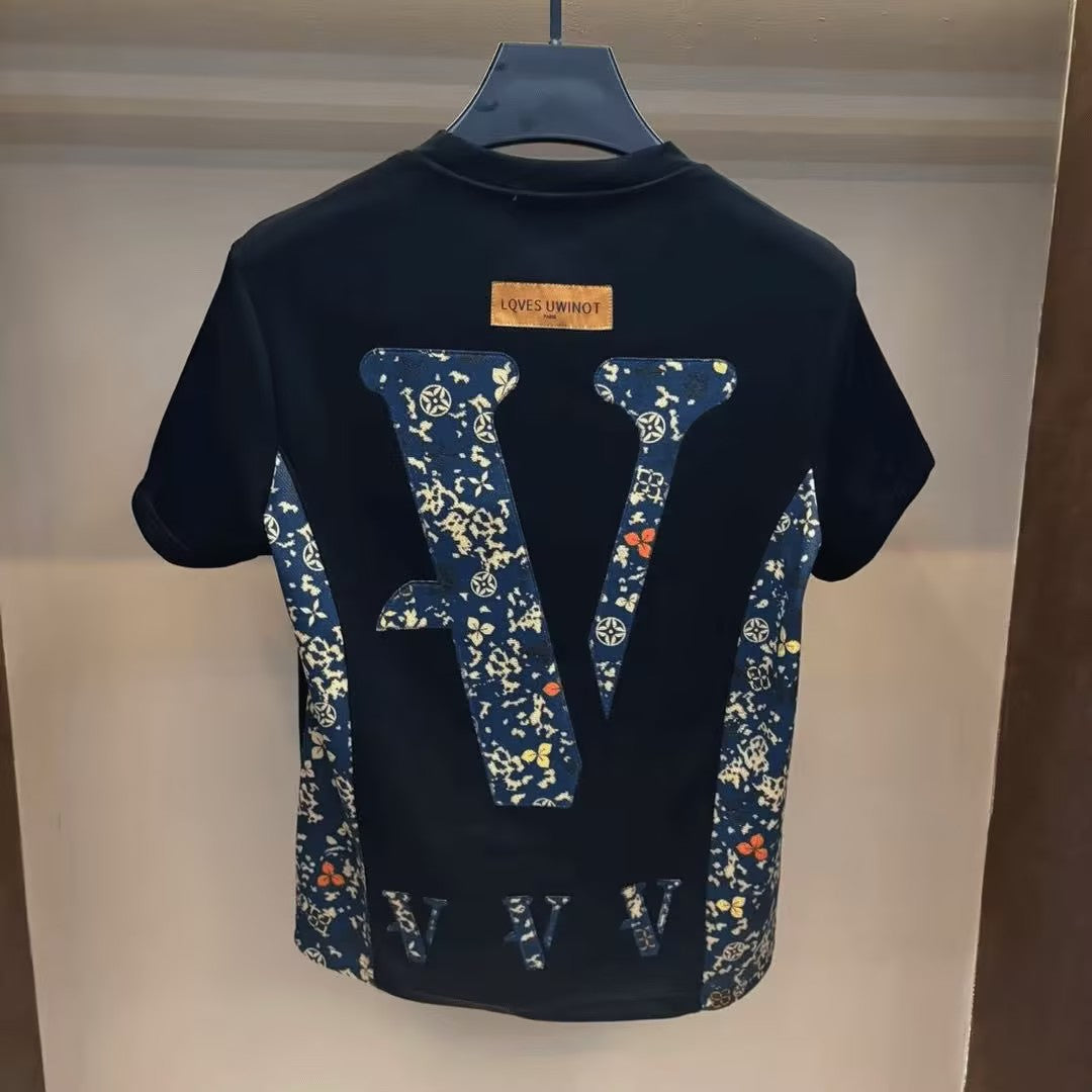 Men's Casual Printed Short-Sleeve and Shorts Set