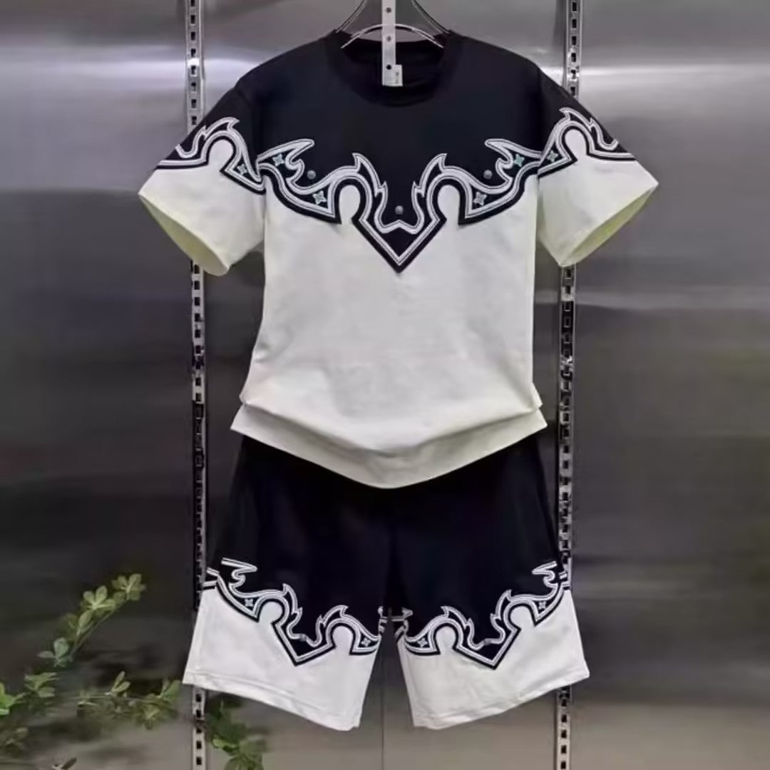 Men's Comfortable Short-Sleeve and Shorts Set