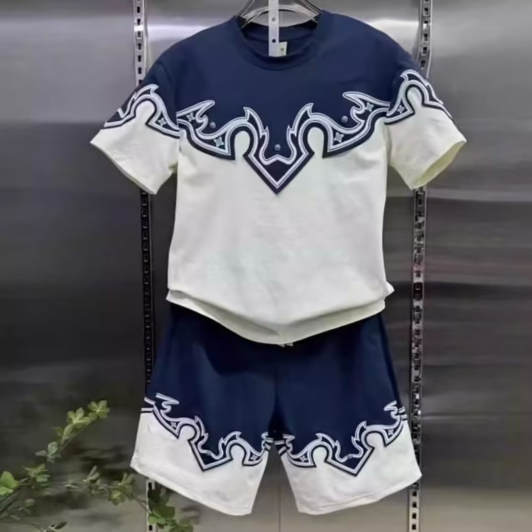 Men's Comfortable Short-Sleeve and Shorts Set