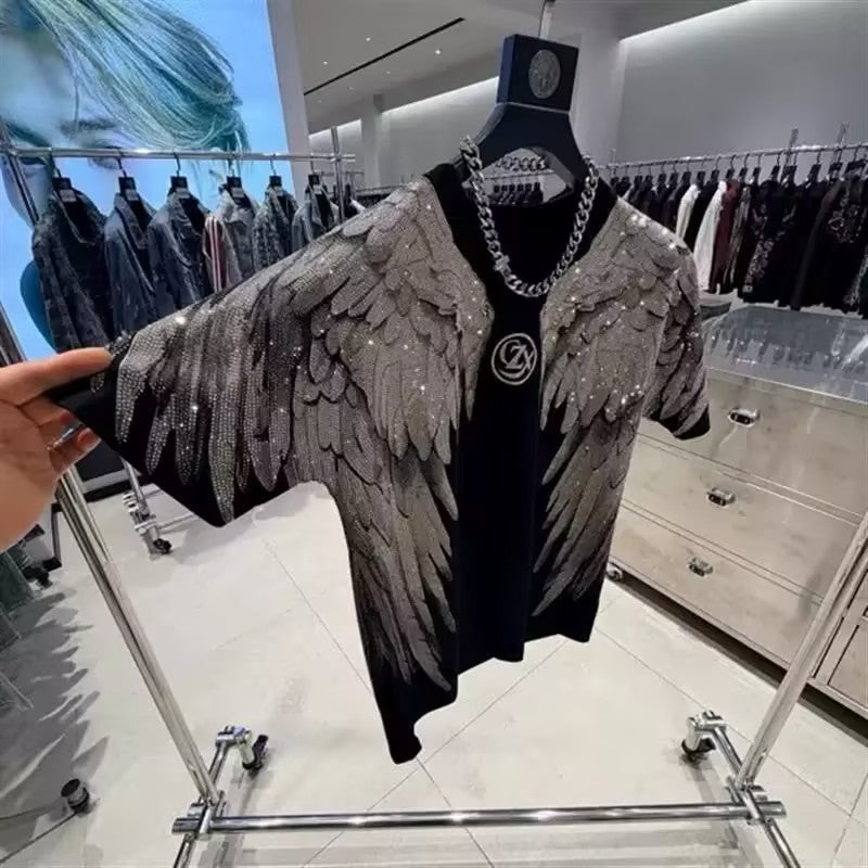 Men's Wing Rhinestone T-shirt