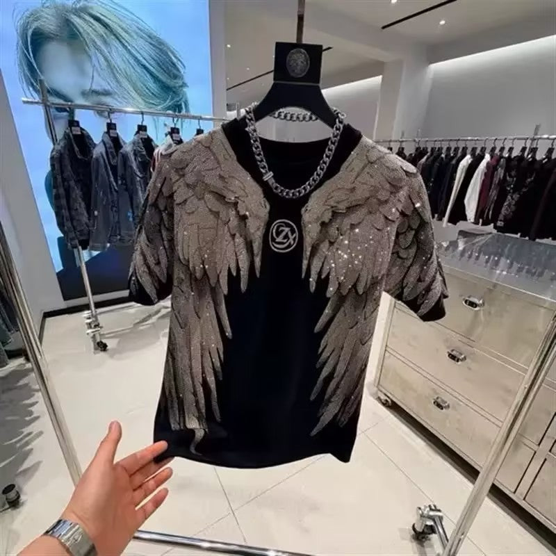 Men's Wing Rhinestone T-shirt