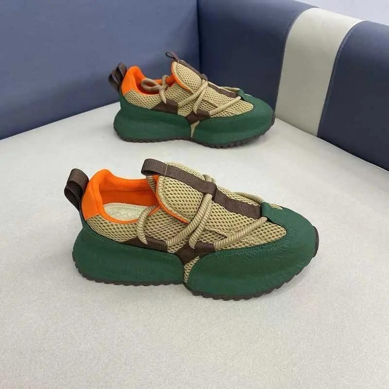 Men's color-blocked mesh sneakers