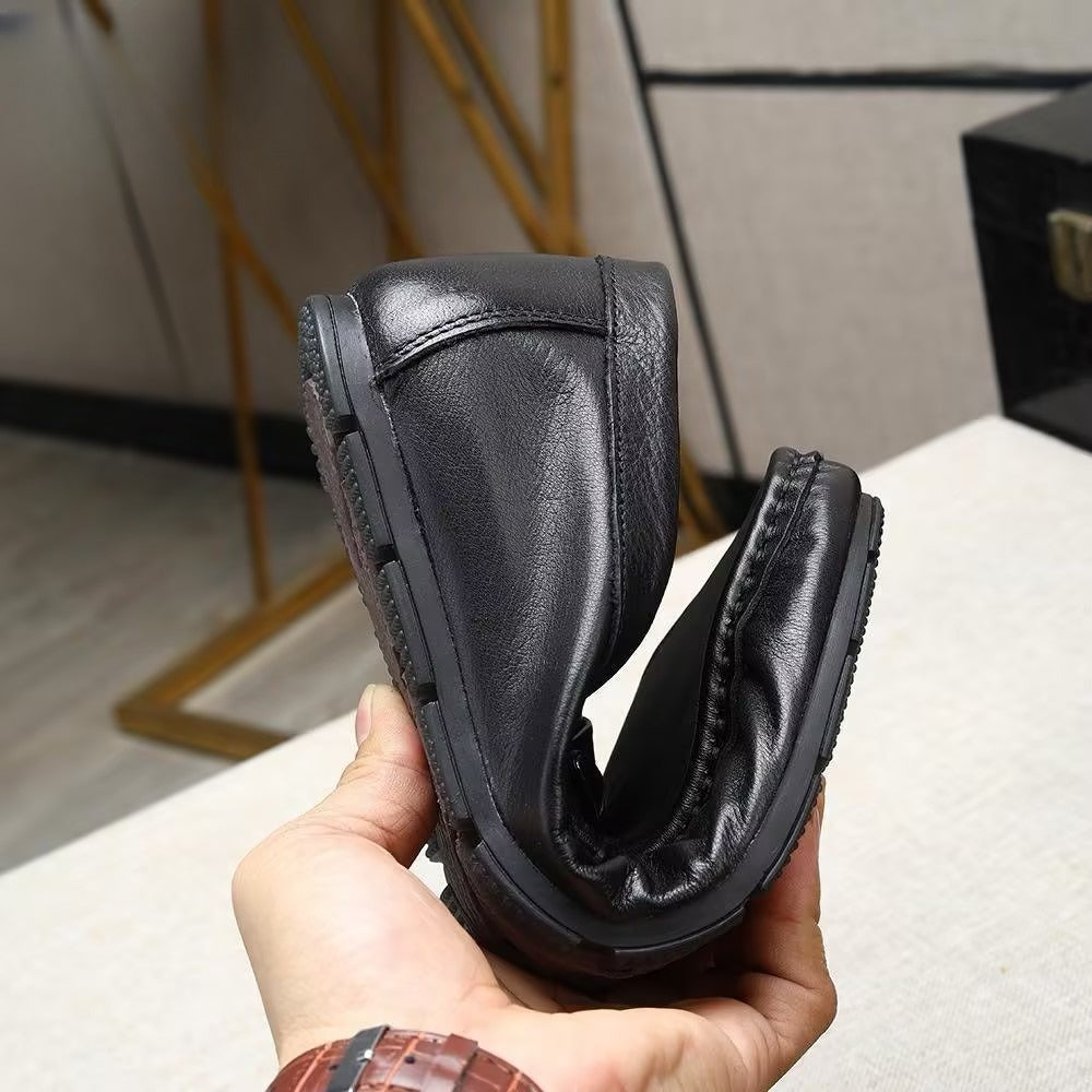 Men's extra soft leather slip-on shoes