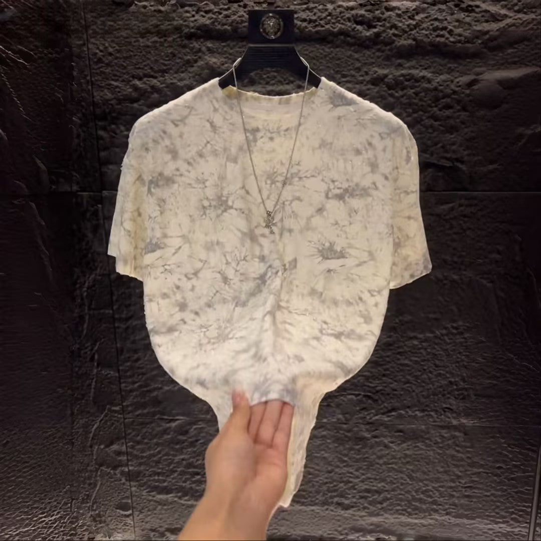 Men's Luxury Printed Rhinestone T-shirt