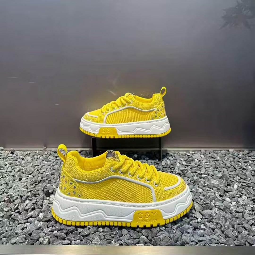 Men's Rhinestone Mesh Breathable Casual Shoes