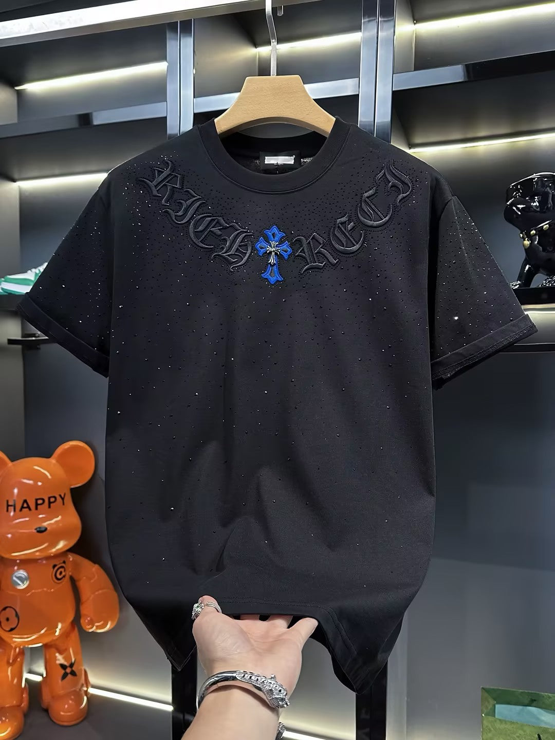 Men's Rhinestone Embroidered Comfortable T-shirt