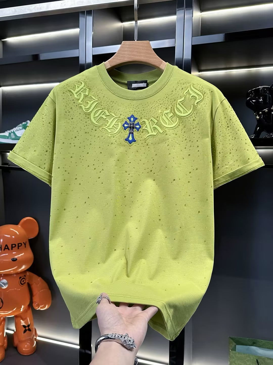 Men's Rhinestone Embroidered Comfortable T-shirt