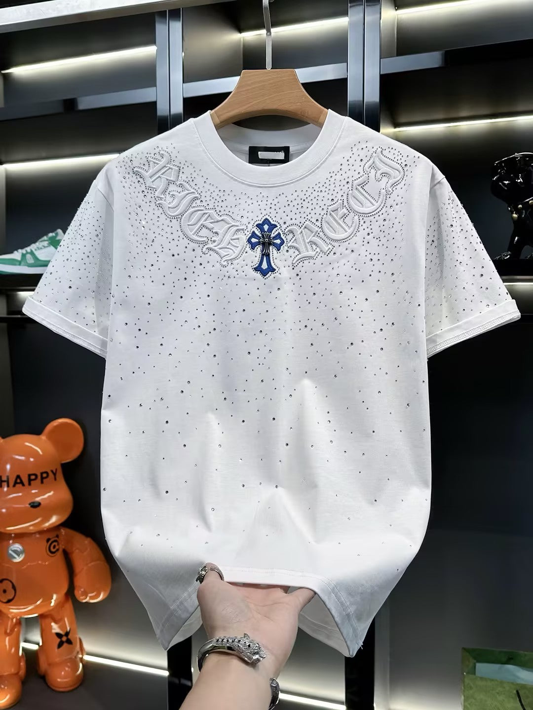 Men's Rhinestone Embroidered Comfortable T-shirt
