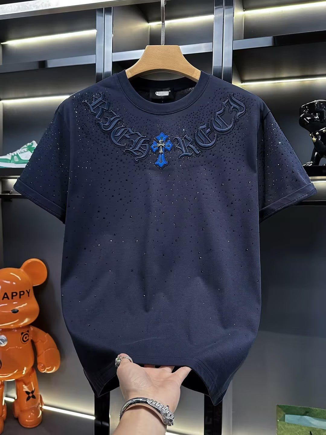 Men's Rhinestone Embroidered Comfortable T-shirt