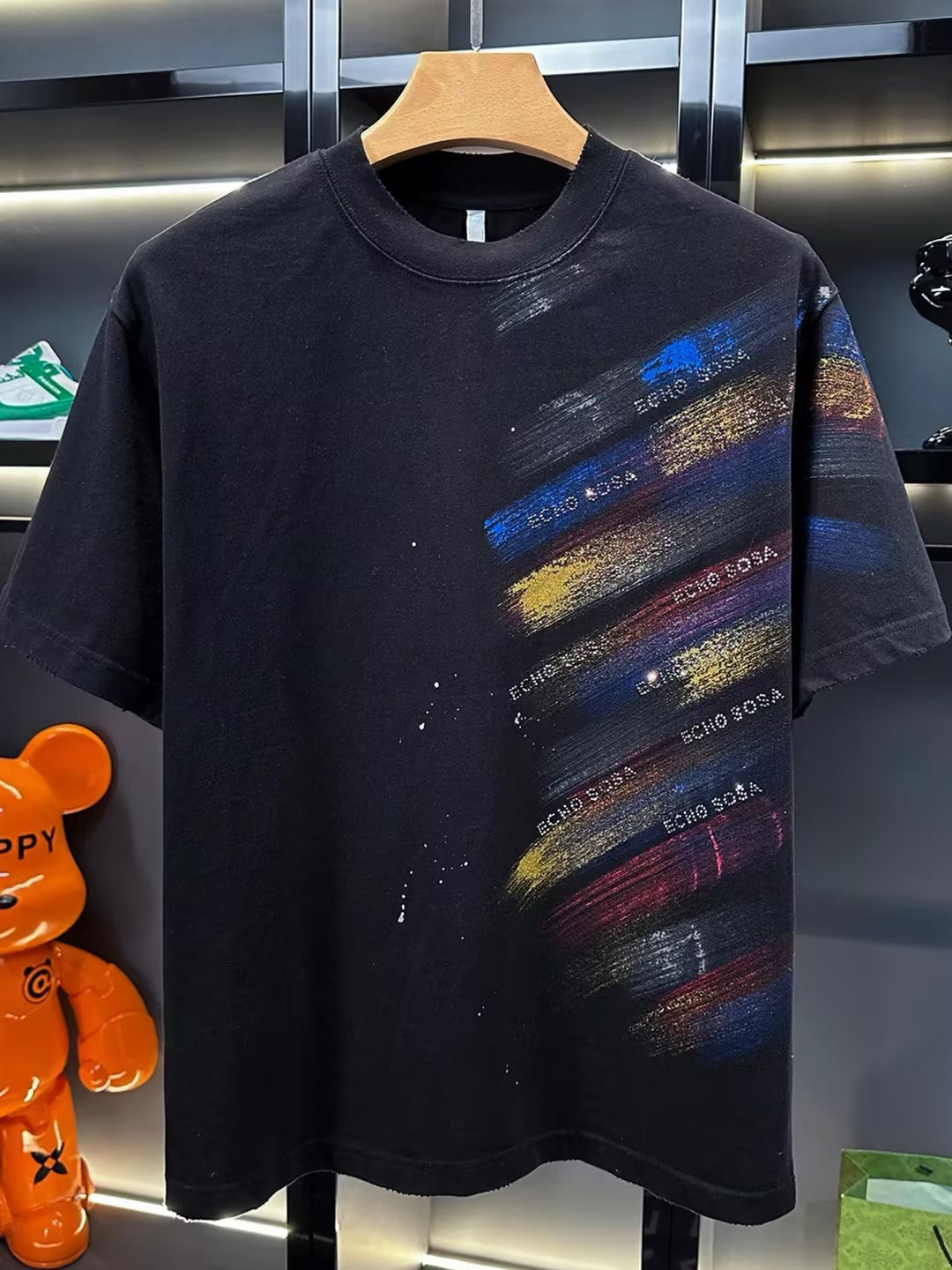 Men's Colorful Printed Rhinestone T-shirt