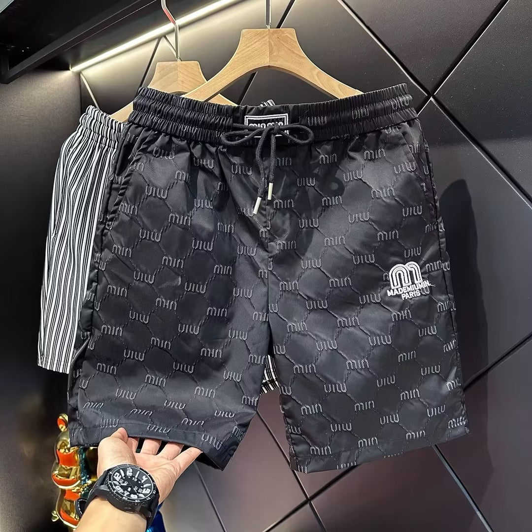 Men's letter print shorts