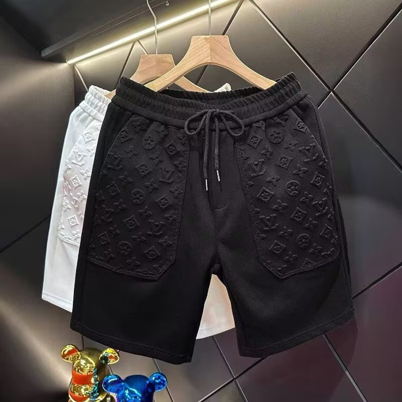 Men's textured embossed shorts