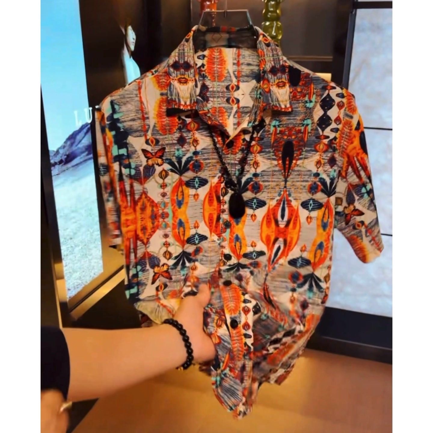 Men's Summer Printed Short-Sleeve Top