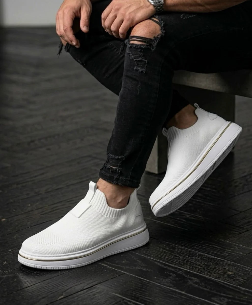 Men's breathable knit slip-on shoes