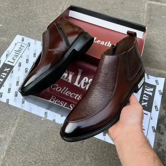 Premium Leather Ankle Boots