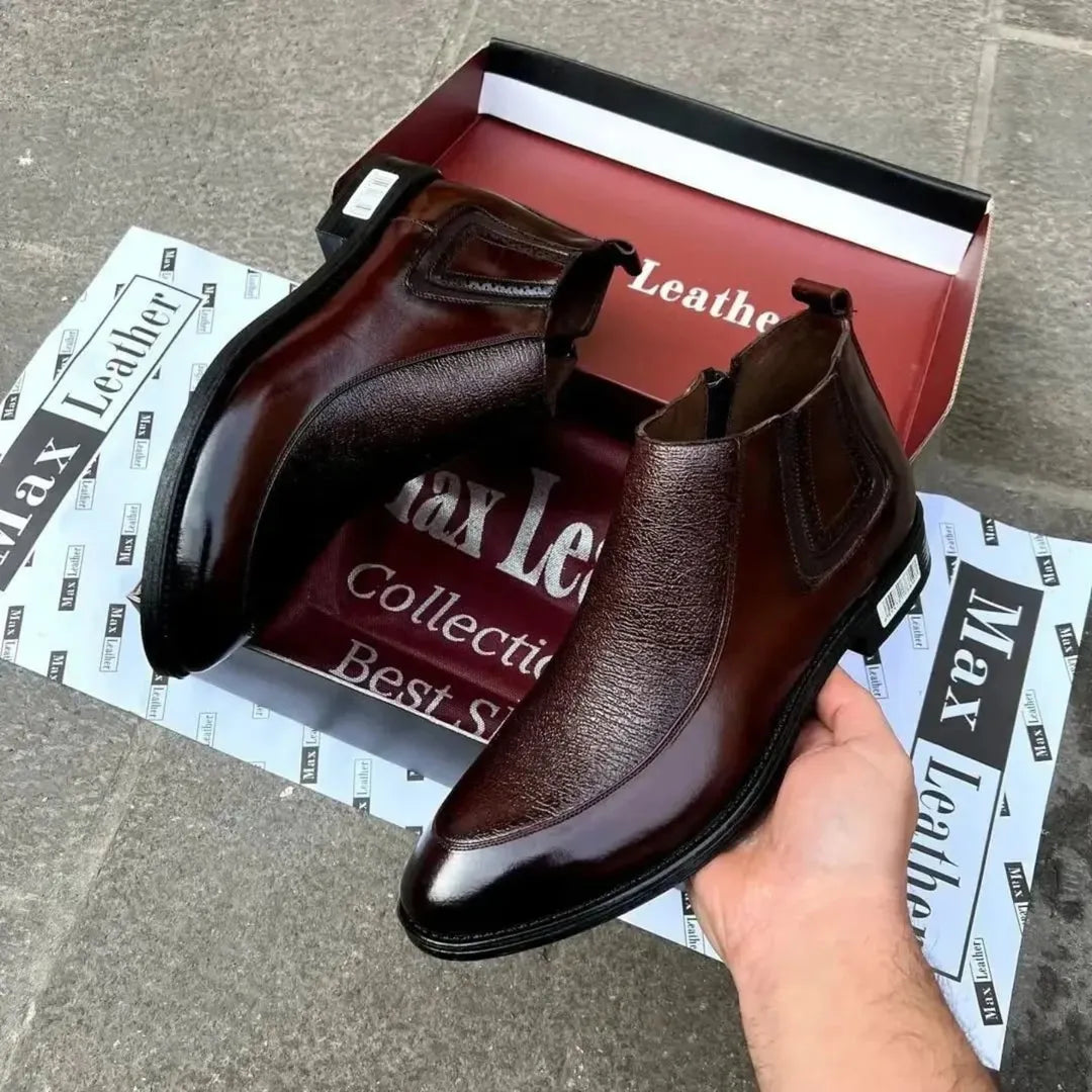 Premium Leather Ankle Boots