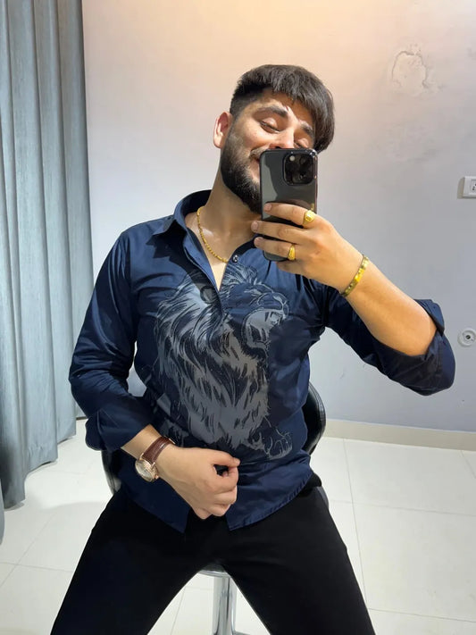 Men's Lion Casual Shirt
