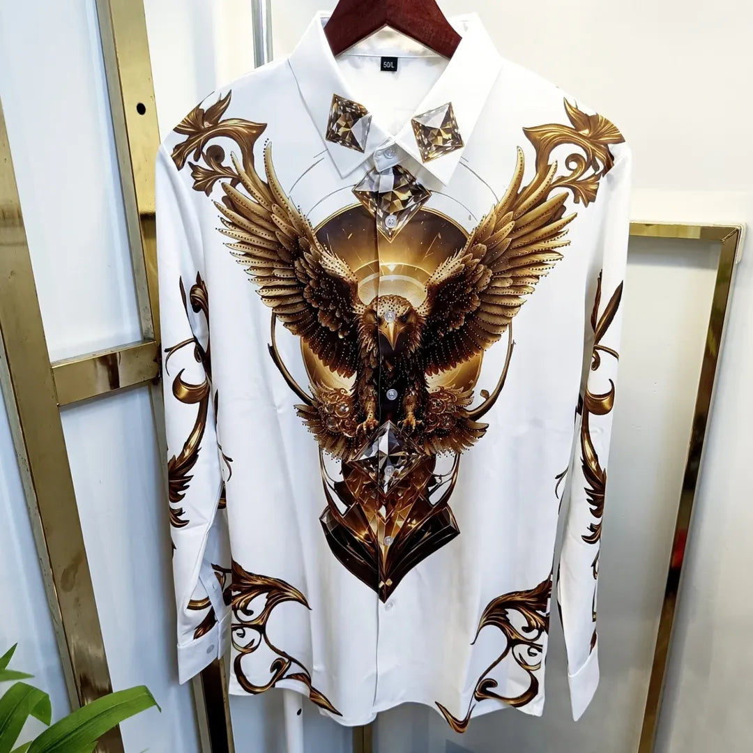 Men's Subtle Glitter Print Shirt