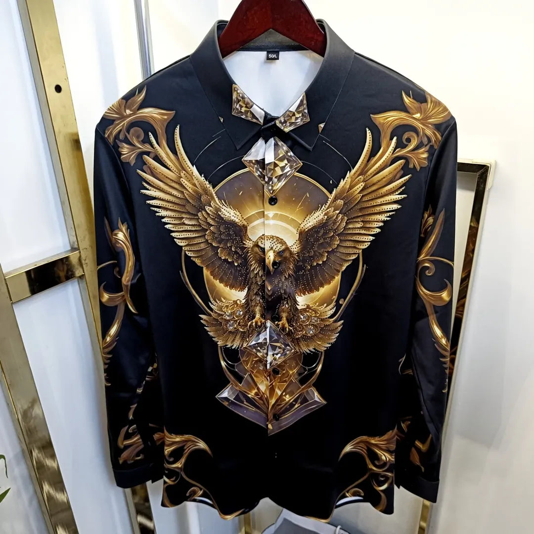 Men's Subtle Glitter Print Shirt